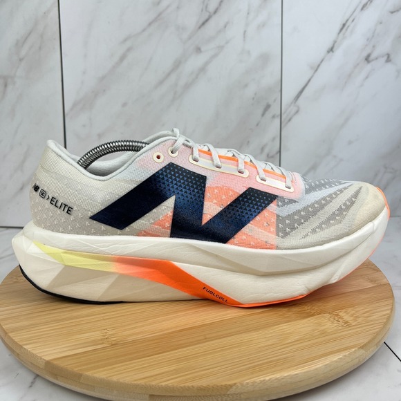New Balance FuelCell SuperComp Elite v4 Mens Size 12 D White Hot Mango Shoes